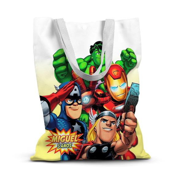 Sacolinha de Tecido para Festa Vingadores 3