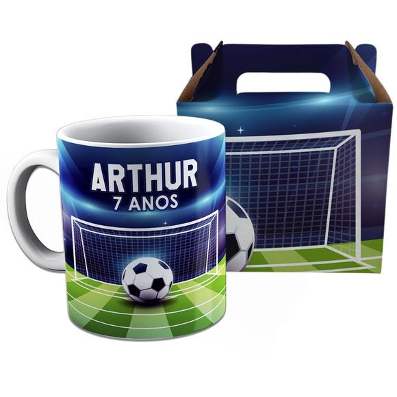 Kit Caneca na Caixinha para Festa Futebol 1