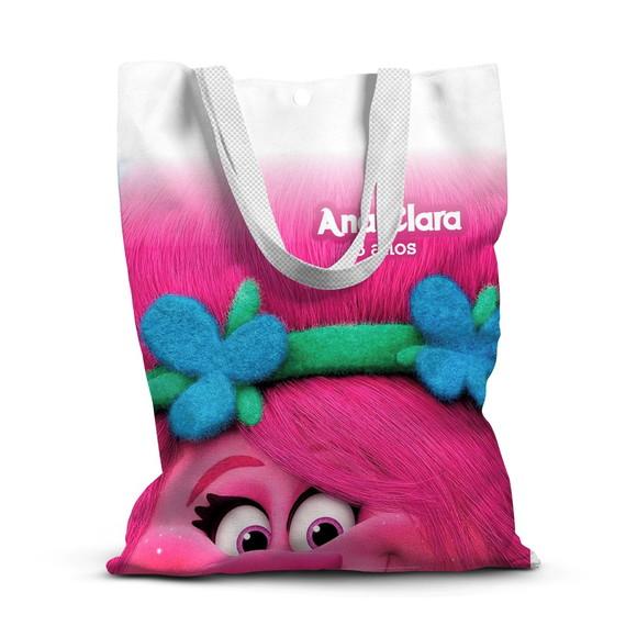 Sacolinha de Tecido para Festa Trolls Poopy