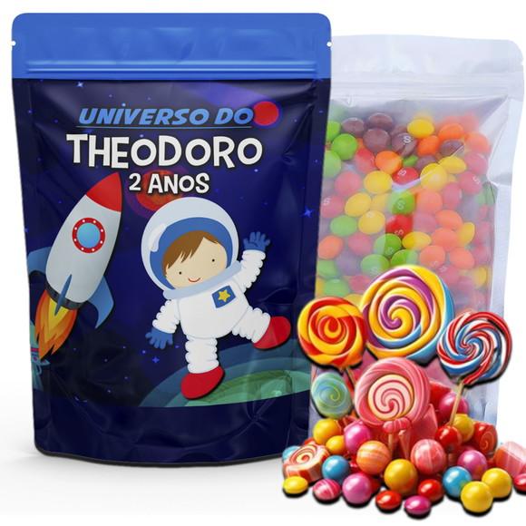 Saquinho em Pé p/ Guloseimas 12x19cm Festa Astronauta