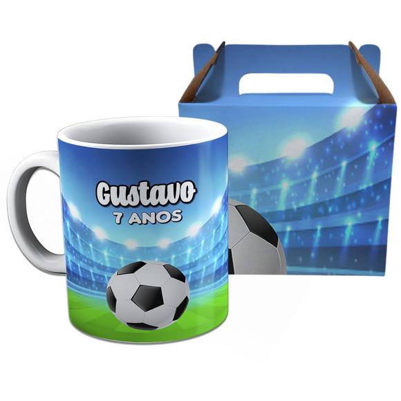 Kit Caneca na Caixinha para Festa Futebol 2