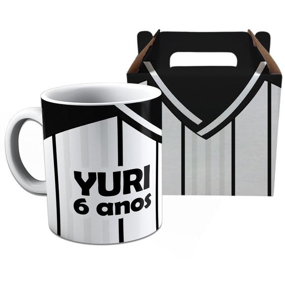 Kit Caneca na Caixinha para Festa Meu Time de Futebol