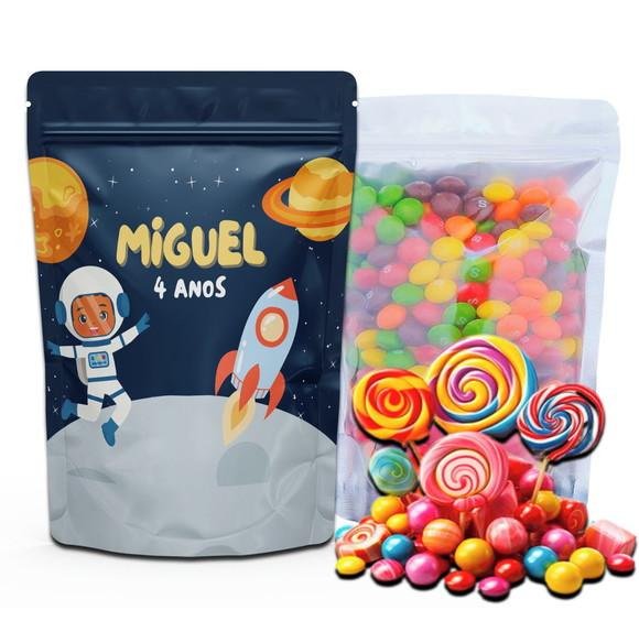 Saquinho em Pé p/ Guloseimas 12x19cm Festa Astronauta 3