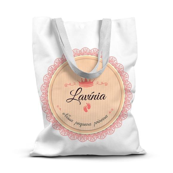 Sacolinha de Tecido para Festa Realeza Princesinha