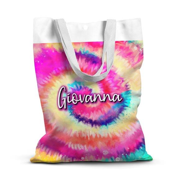 Sacolinha de Tecido para Festa Tie Dye