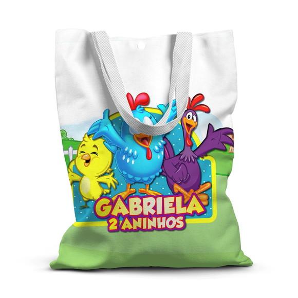 Sacolinha de Tecido para Festa Galinha Pintadinha 4