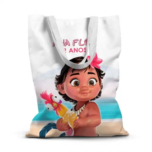 Sacolinha de Tecido para Festa Moana Baby
