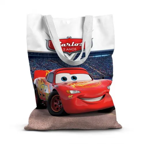 Sacolinha de Tecido para Festa Carros