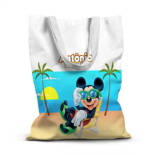 Sacolinha de Tecido para Festa Mickey Praia