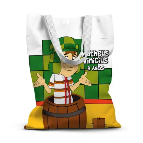 Sacolinha de Tecido para Festa Chaves