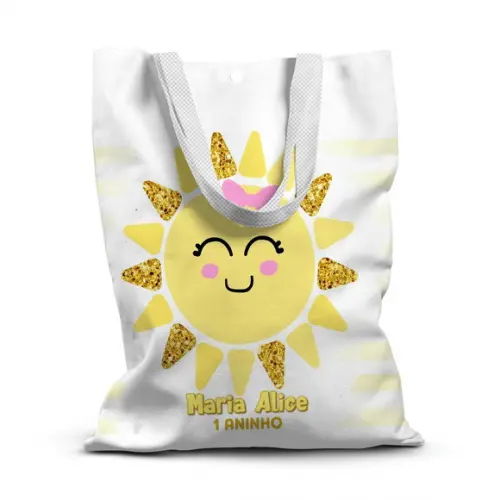 Sacolinha de Tecido para Festa Raio de Sol