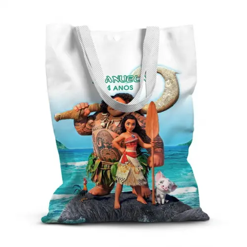Sacolinha de Tecido para Festa Moana