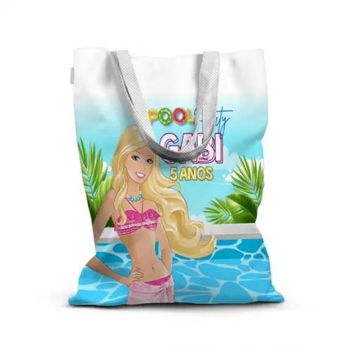 Sacolinha de Tecido para Festa Barbie Pool Party Ref:1551