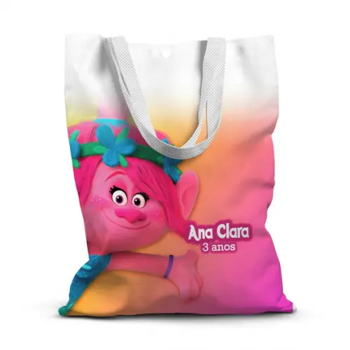 Sacolinha de Tecido para Festa Trolls 4
