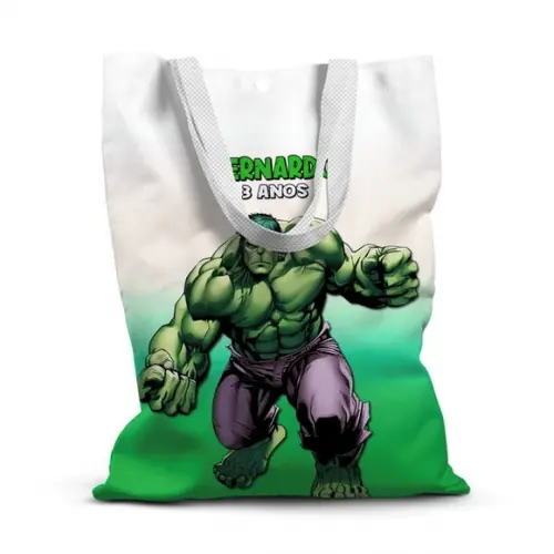 Sacolinha de Tecido para Festa Hulk
