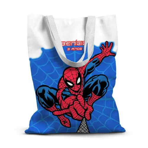 Sacolinha de Tecido para Festa Homem Aranha