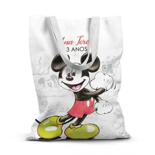 Sacolinha de Tecido para Festa Mickey Sketch