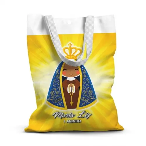 Sacolinha de Tecido para Festa Nossa Senhora Aparecida