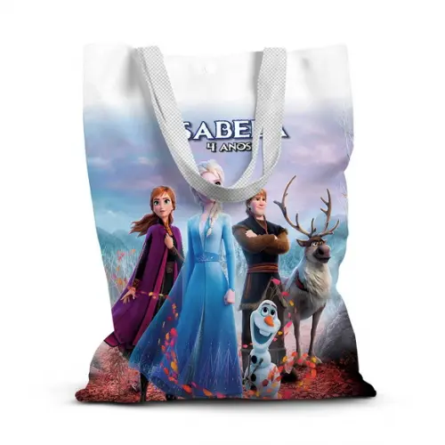 Sacolinha de Tecido para Festa Frozen