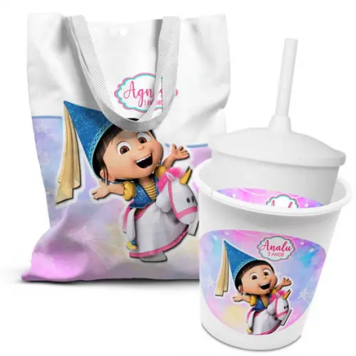 Kit Sacolinha +copo +balde Pipoca Agnes