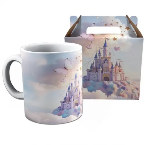 Kit Caneca na Caixinha para Festa Castelo da Princesa