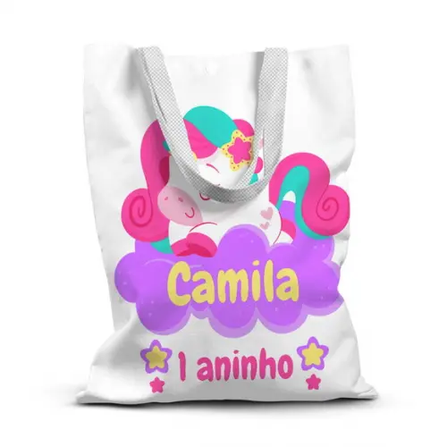 Sacolinha de Tecido para Festa Unicórnio 3