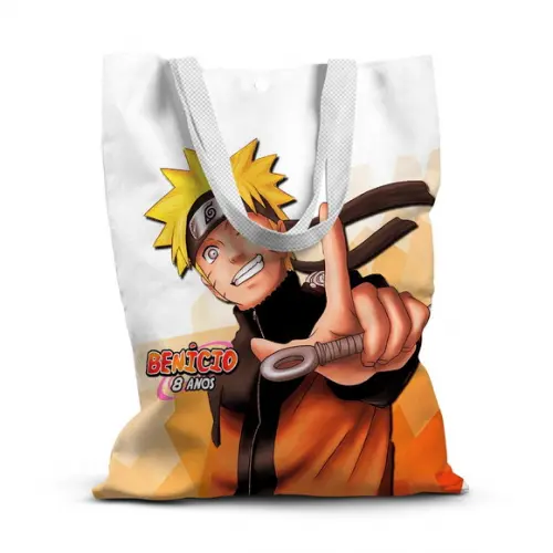 Sacolinha de Tecido para Festa Naruto