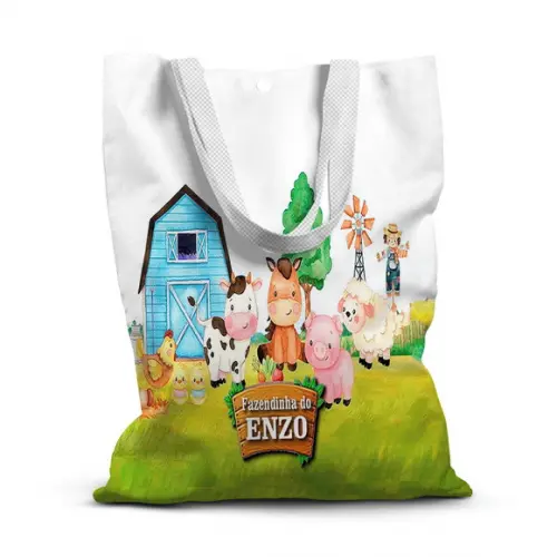 Sacolinha de Tecido para Festa Fazendinha 2