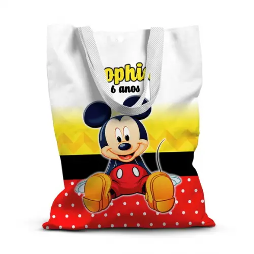Sacolinha de Tecido para Festa Mickey