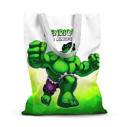 Sacolinha de Tecido para Festa Hulk 2