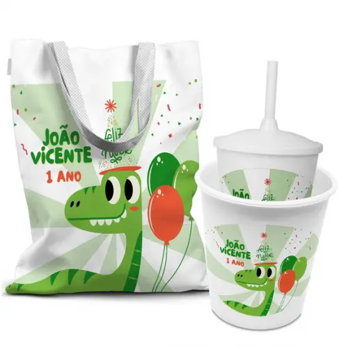Kit Sacolinha +copo +balde Pipoca no Seu Tema