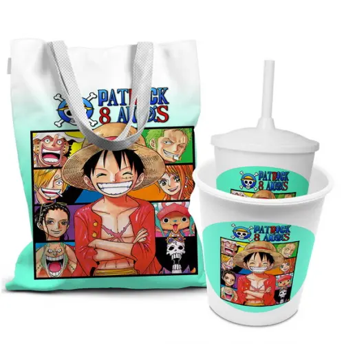 Kit Sacola +copo +balde Festa One Piece 2