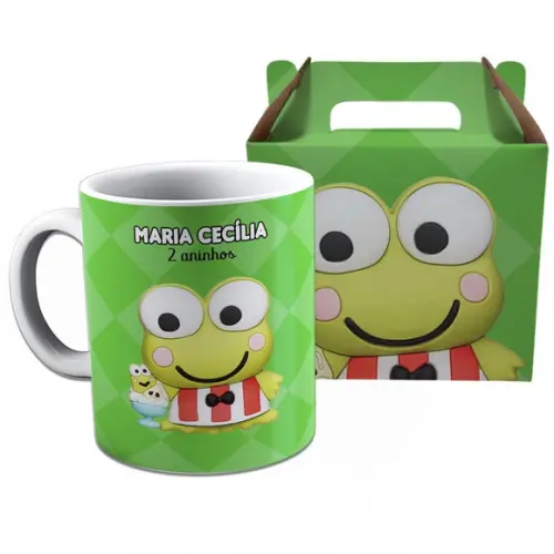 Kit Caneca na Caixinha para Festa Helllo Kitty Keroppi