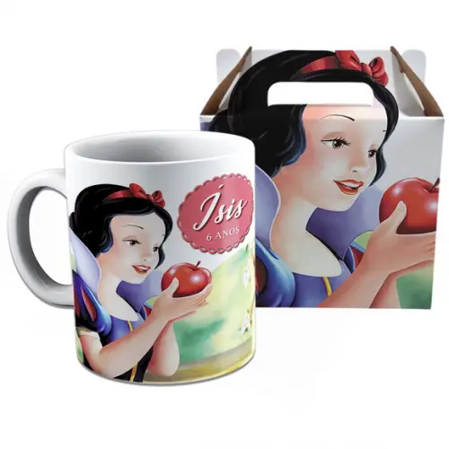 Kit Caneca na Caixinha para Festa Branca de Neve Clássico