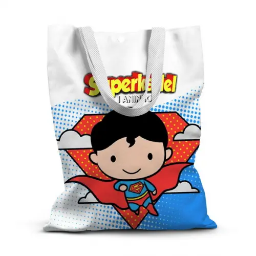 Sacolinha de Tecido para Festa Super Homem