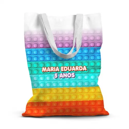 Sacolinha de Tecido para Festa Pop It