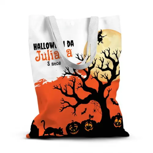 Sacolinha de Tecido para Festa Halloween