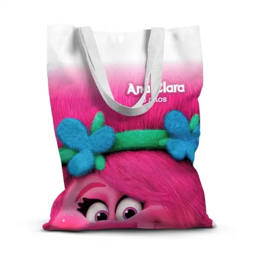 Sacolinha de Tecido para Festa Trolls Poopy