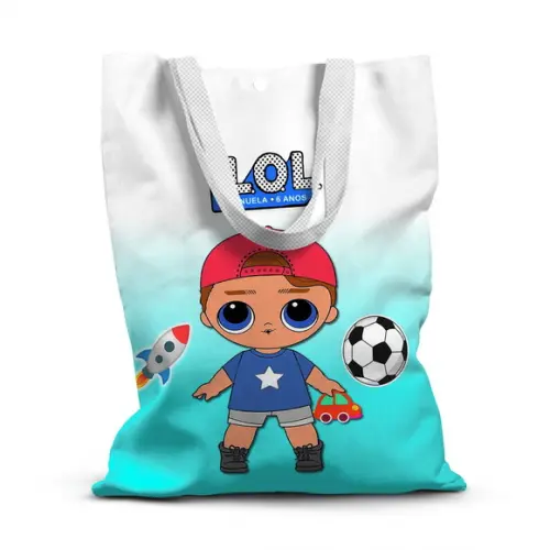 Sacolinha de Tecido para Festa Lol Menino