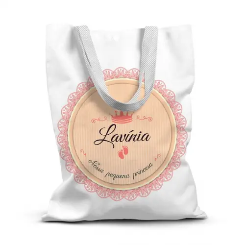 Sacolinha de Tecido para Festa Realeza Princesinha