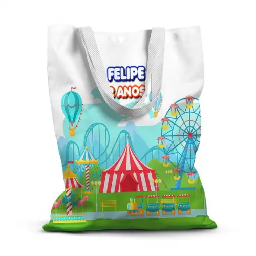 Sacolinha de Tecido para Festa Parque e Circo