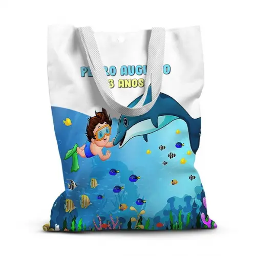 Sacolinha de Tecido para Festa Fundo do Mar 4