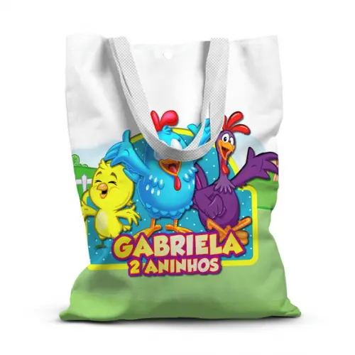 Sacolinha de Tecido para Festa Galinha Pintadinha 4