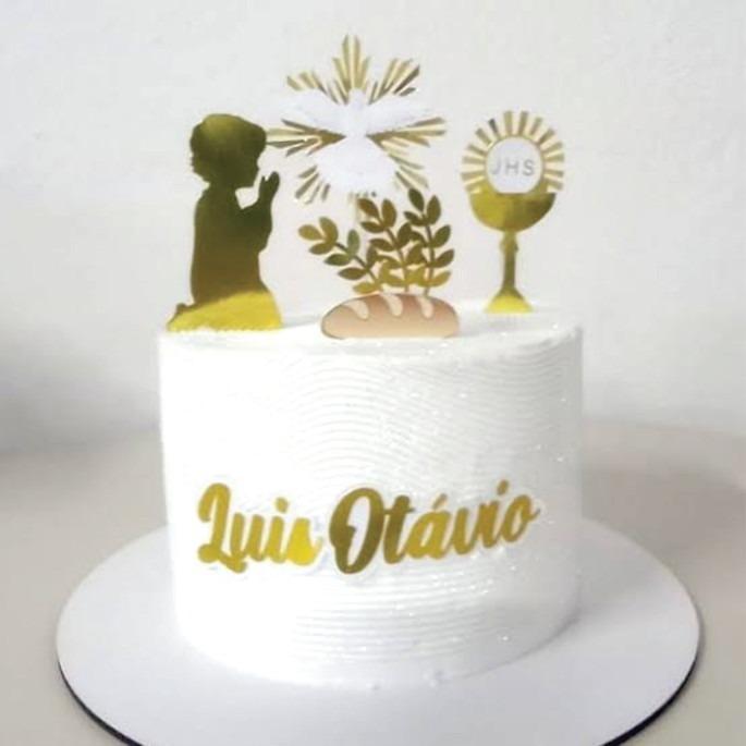 topo de bolo primeira eucaristia