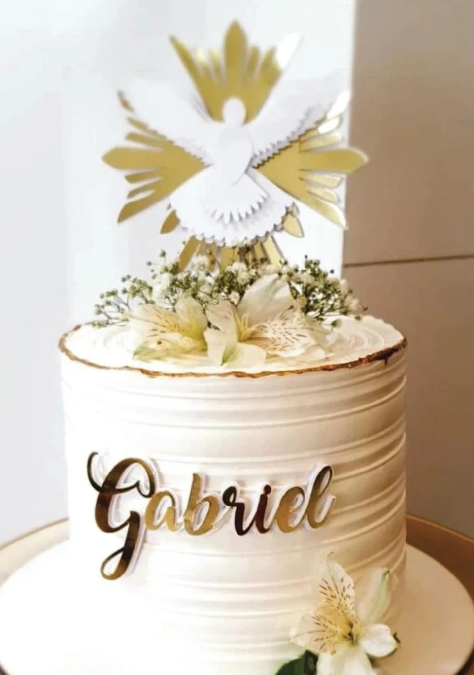 topo de bolo divino espirito santo