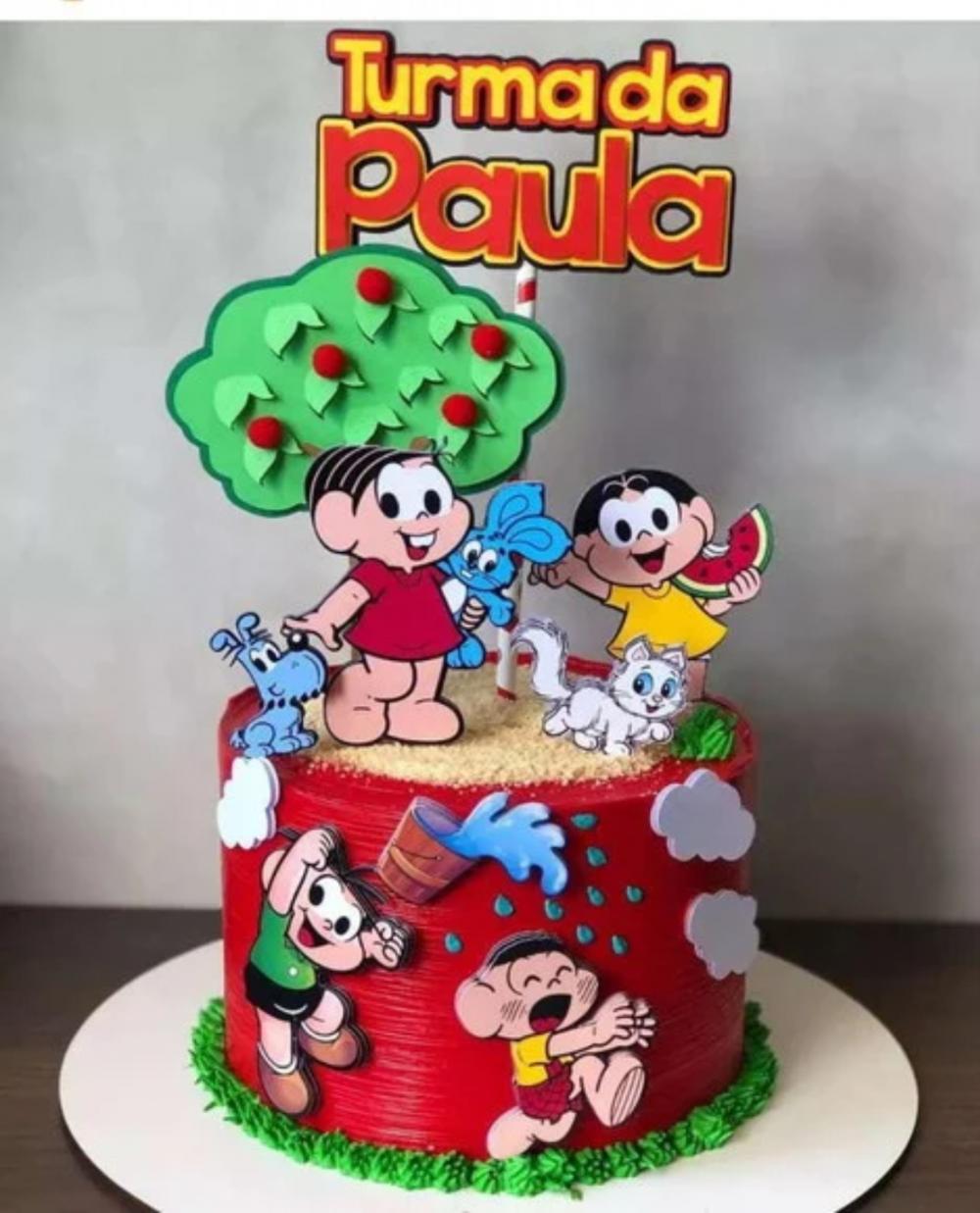 topo de bolo turma da Mônica