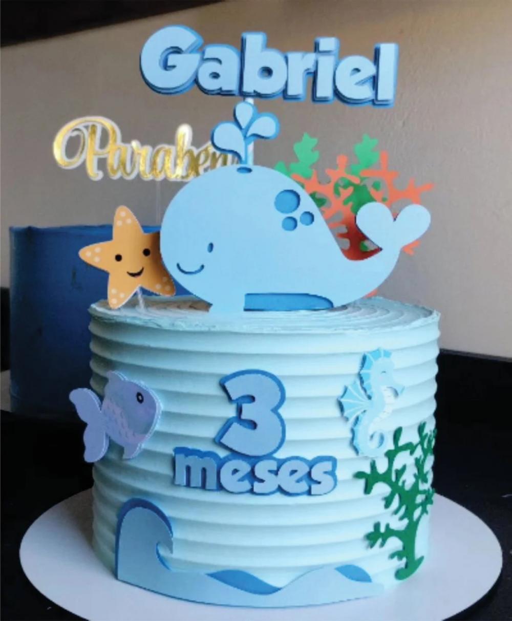 topo de bolo fundo do mar