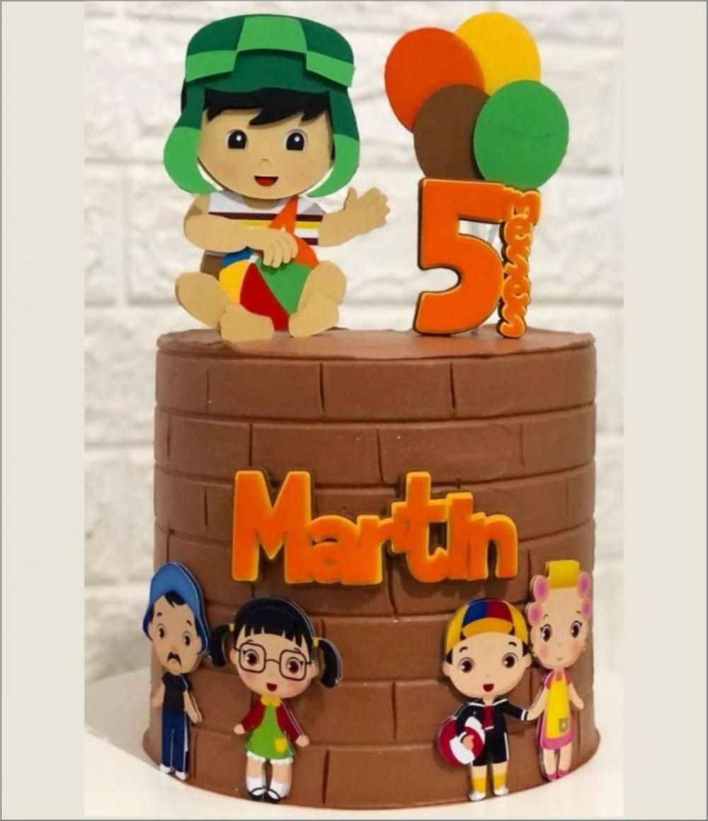 topo de bolo chaves baby