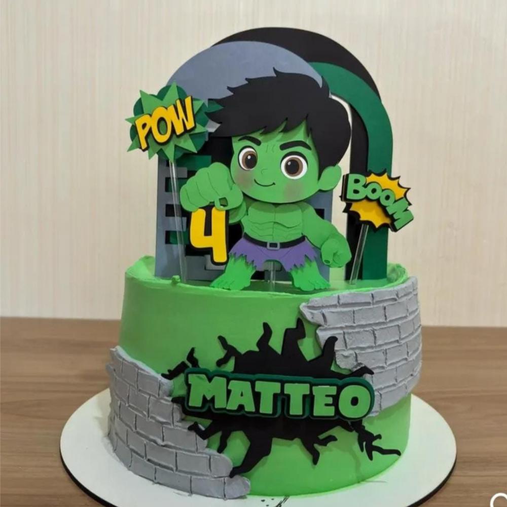 topo de bolo hulk