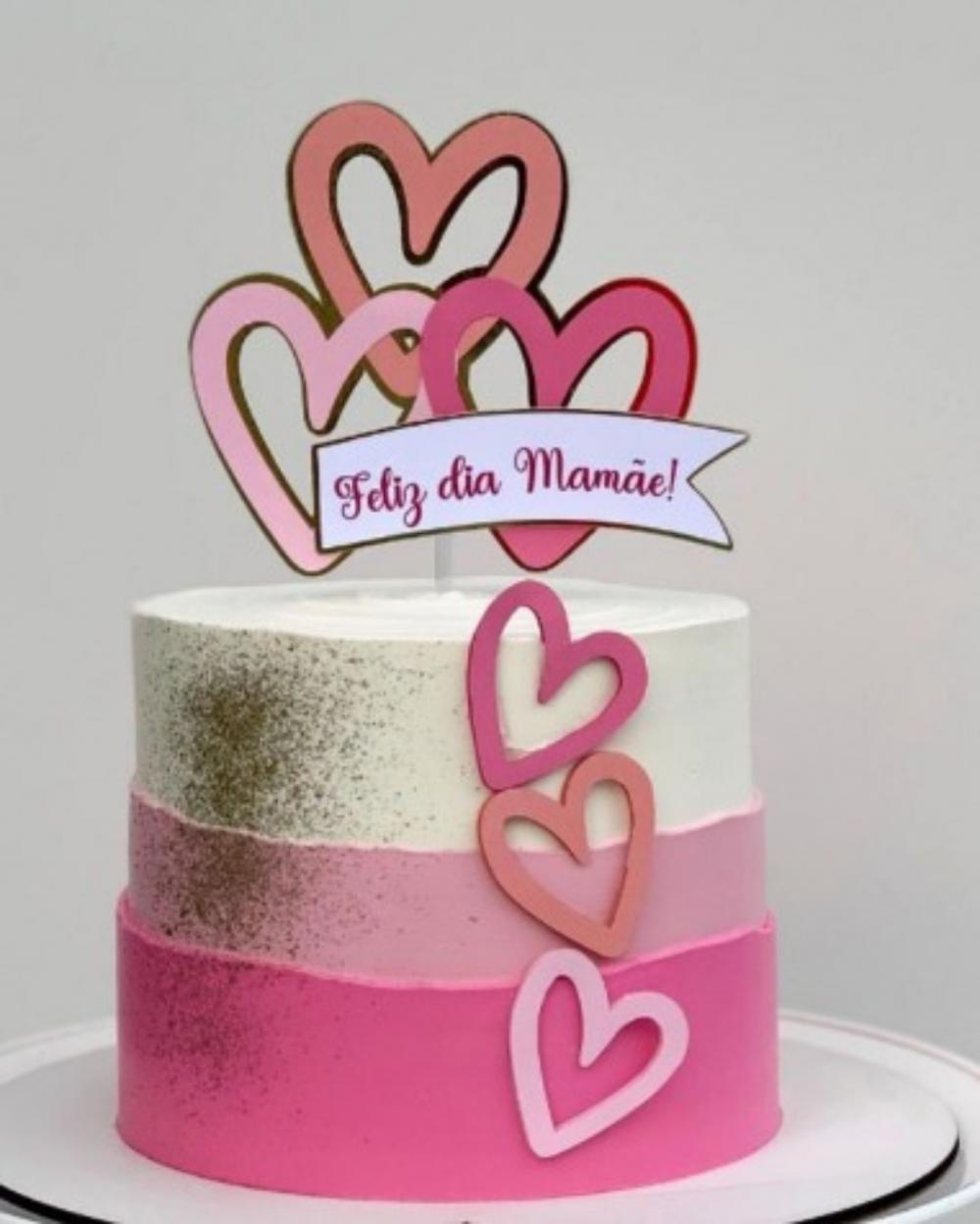 topo de bolo feliz dia das mamães